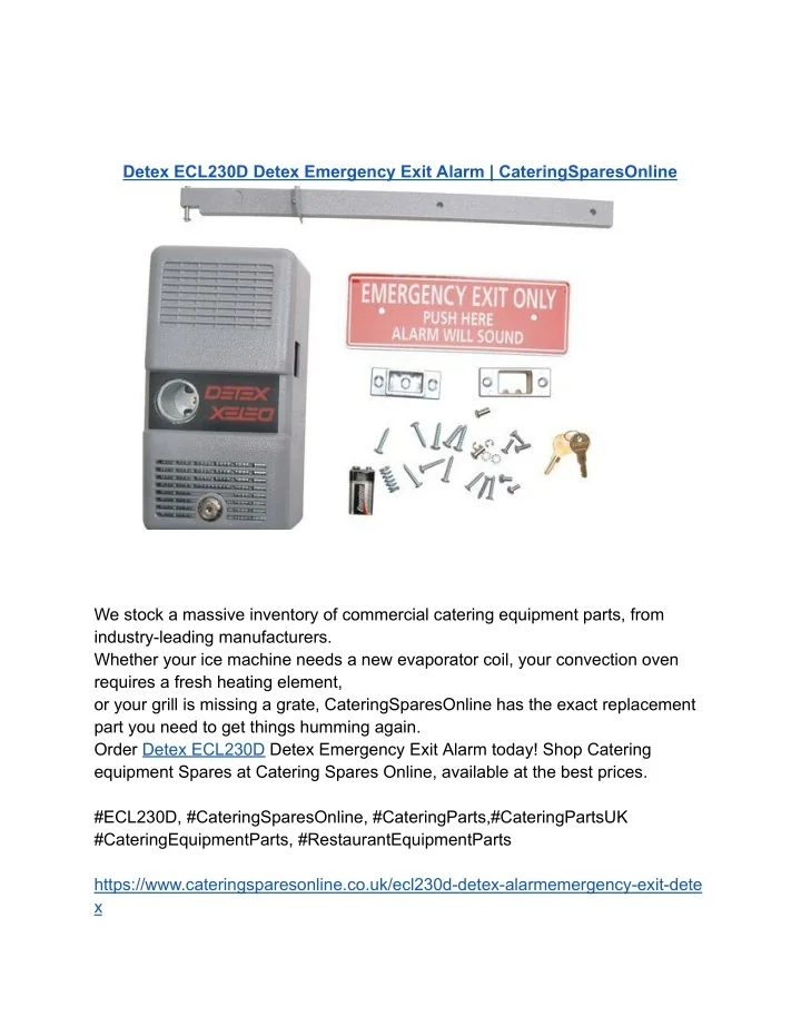PPT - Detex ECL230D Detex Emergency Exit Alarm _ CateringSparesOnline ...