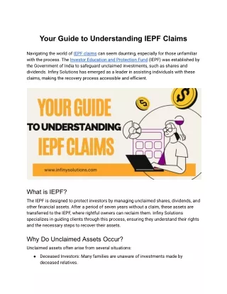 your guide to understanding iepf claims
