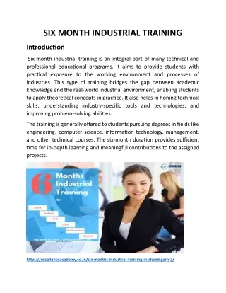 SIX MONTH INDUSTRIAL TRAINING (1)