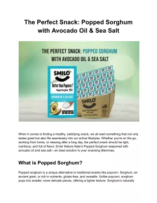 The Perfect Snack_ Popped Sorghum with Avocado Oil & Sea Salt