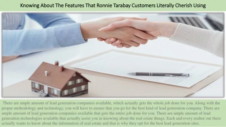 knowing about the features that ronnie tarabay customers literally cherish using