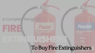 To Buy Fire Extinguishers