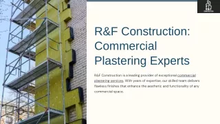 R&F Construction Commercial-Plastering-Experts