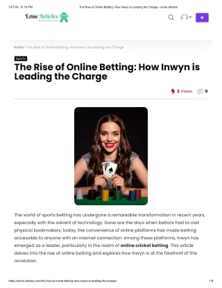 The Rise of Online Betting_ How Inwyn is Leading the Charge - ezine articles