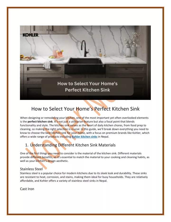 how to select your home s perfect kitchen sink