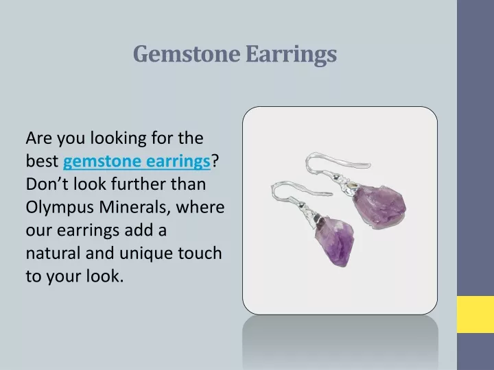 gemstone earrings