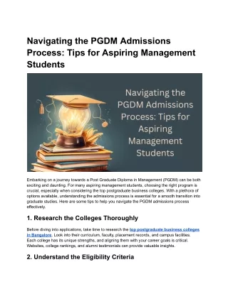 Navigating the PGDM Admissions Process_ Tips for Aspiring Management Students