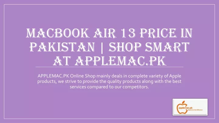 macbook air 13 price in pakistan shop smart at applemac pk