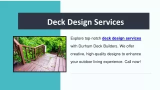 Deck Design Services