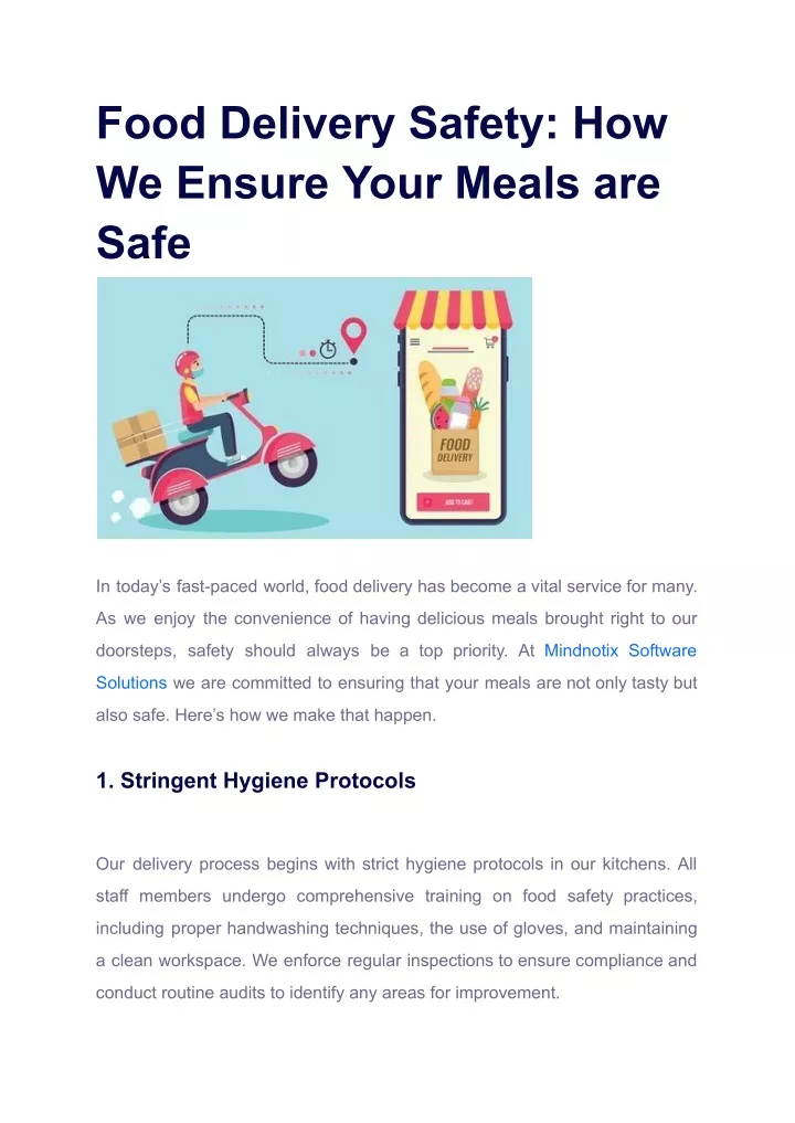 food delivery safety how we ensure your meals