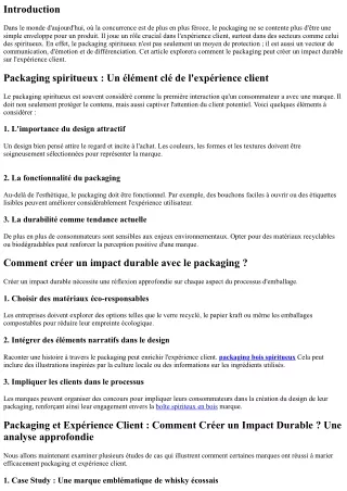 Packaging et Expérience Client : Comment Créer un Impact Durable ?