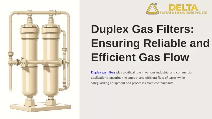 duplex gas filters ensuring reliable