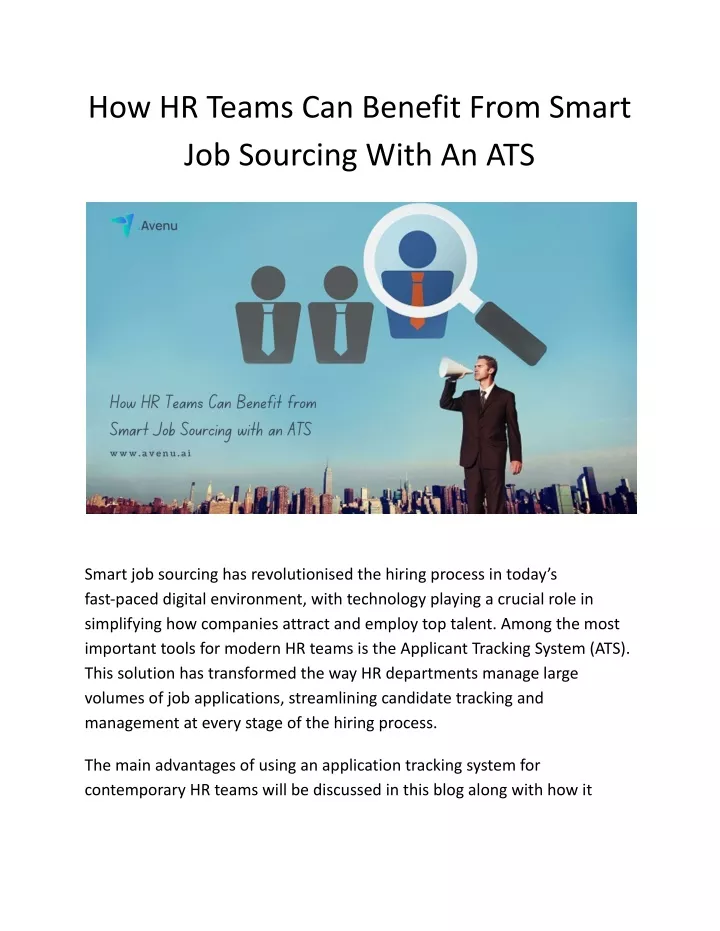 how hr teams can benefit from smart job sourcing