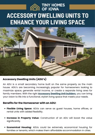 Accessory Dwelling Units to Enhance Your Living Space - Tiny Homes of Iowa