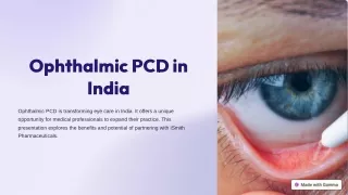 Ophthalmic PCD in India