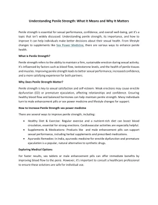 understanding penile strength what it means