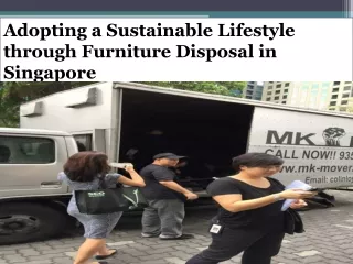 Adopting a Sustainable Lifestyle through Furniture Disposal in Singapore