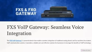 FXS VoIP Gateway UBIQCOM