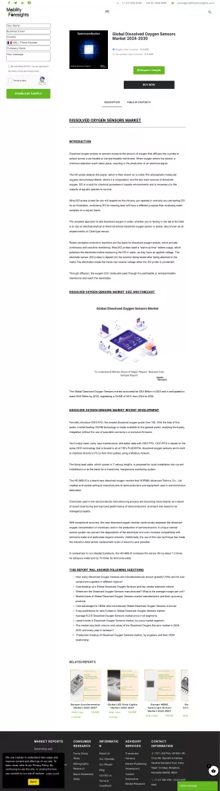 Global Dissolved Oxygen Sensors Market