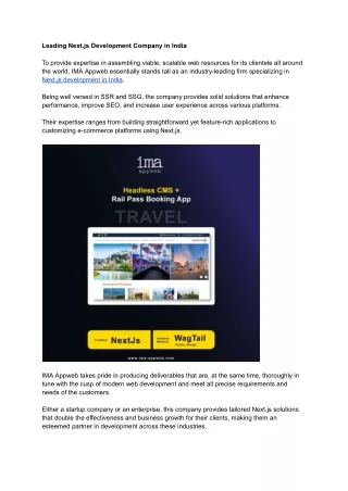 Leading Next.js Development Company in India