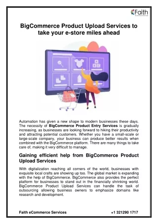 bigcommerce product upload services to take your