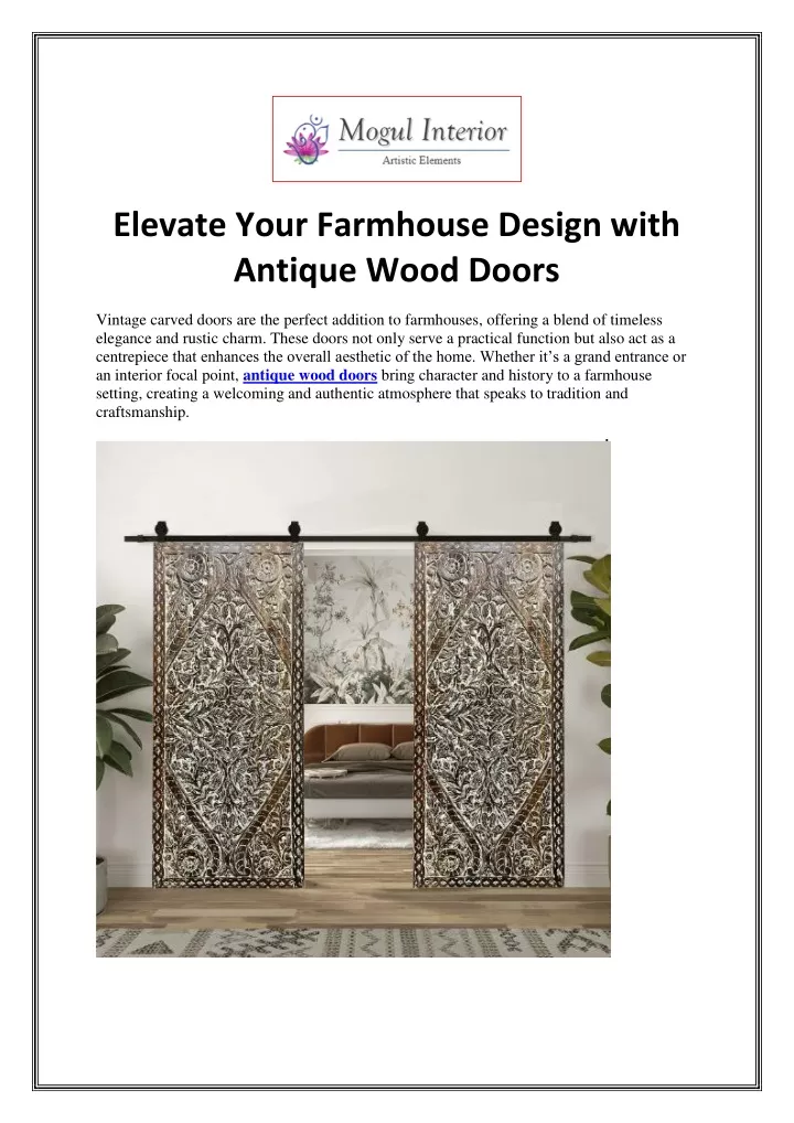 elevate your farmhouse design with antique wood