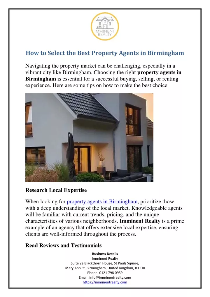 how to select the best property agents