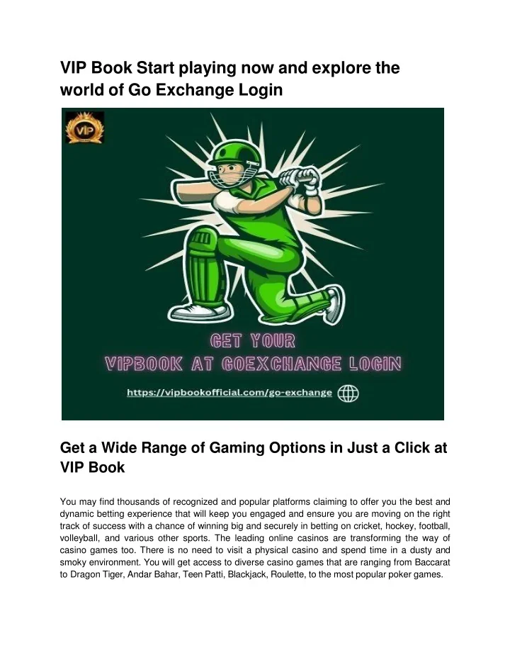 PPT - VIPBook Start playing now and explore the world of Go Exchange ...