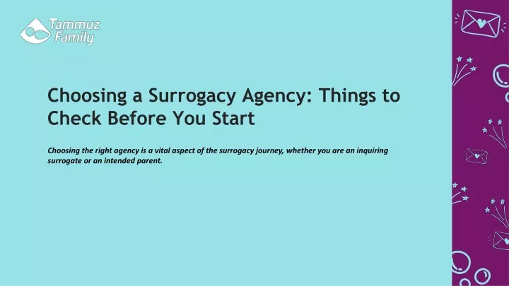 choosing a surrogacy agency things to check before you start