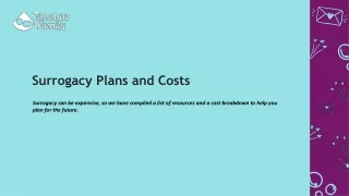 Surrogacy Plans and Costs