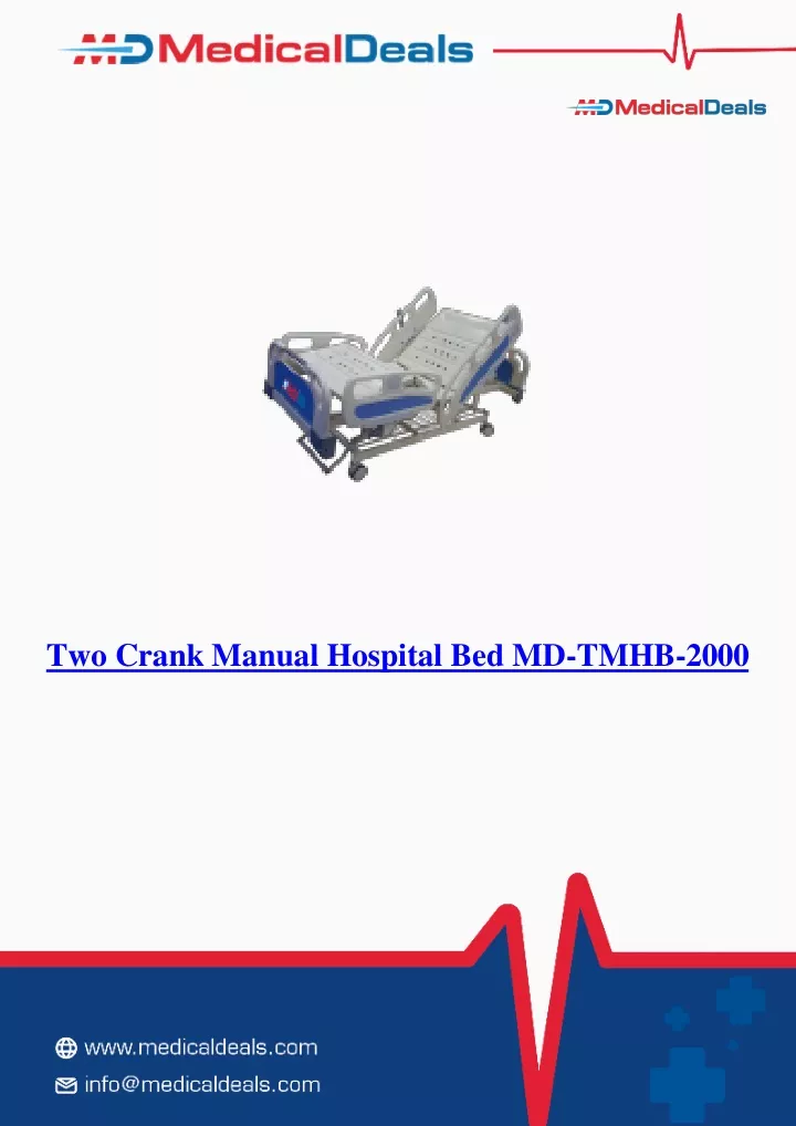 two crank manual hospital bed md tmhb 2000