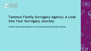 Tammuz Family Surrogacy Agency A Look into Your Surrogacy Journey