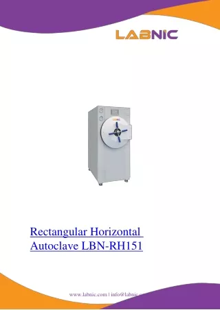 rectangular horizontal autoclave lbn rh151