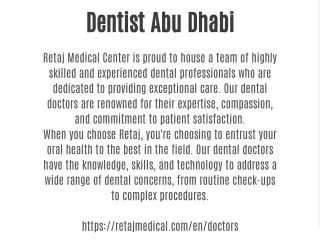 Dentist abu dhabi