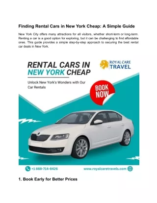 finding rental cars in new york cheap a simple