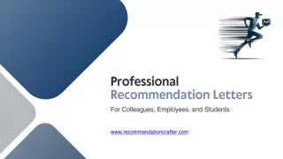 Professional Recommendation Letters for Colleagues, Employees, and Students