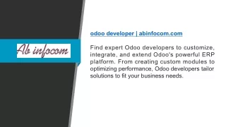 odoo developer | abinfocom.com