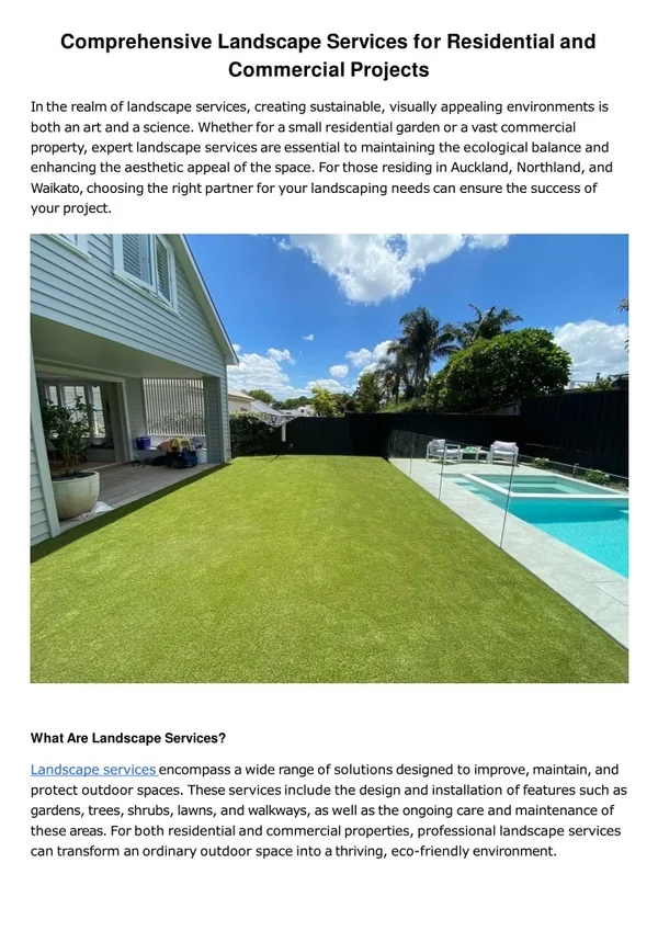 PPT - Comprehensive Landscape Services for Residential and Commercial ...