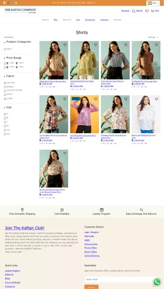 Buy Shirts For Women - Get Best Offer On Women Shirts Online at The Kaftan Company