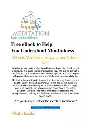 Online Guided Meditation | Learning Meditation and Mindfulness