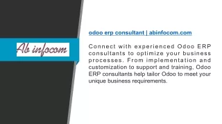 odoo erp consultant | abinfocom.com