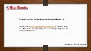 Foreign Language Books Suppliers  Bilingual Books UK