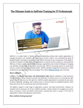 the ultimate guide to sailpoint training