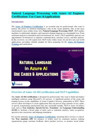 natural language processing with azure