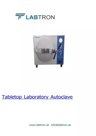 tabletop laboratory autoclave www labtron