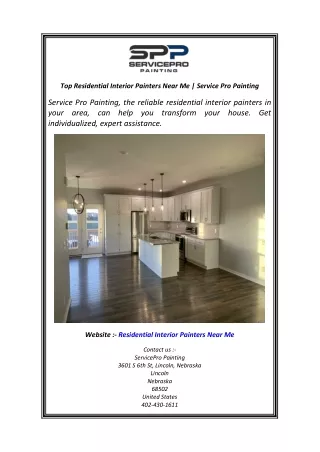 Top Residential Interior Painters Near Me  Service Pro Painting