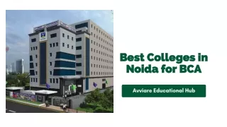 The Best Colleges in Noida for BCA