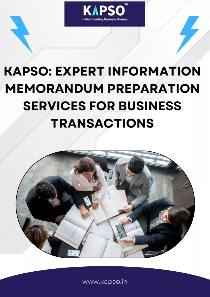 kapso expert information memorandum preparation