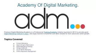 Academy Of Digital Marketing. adm