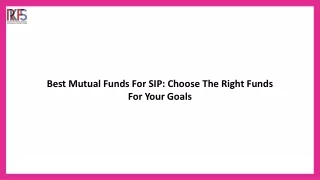 Best Mutual Funds For SIP With High Returns